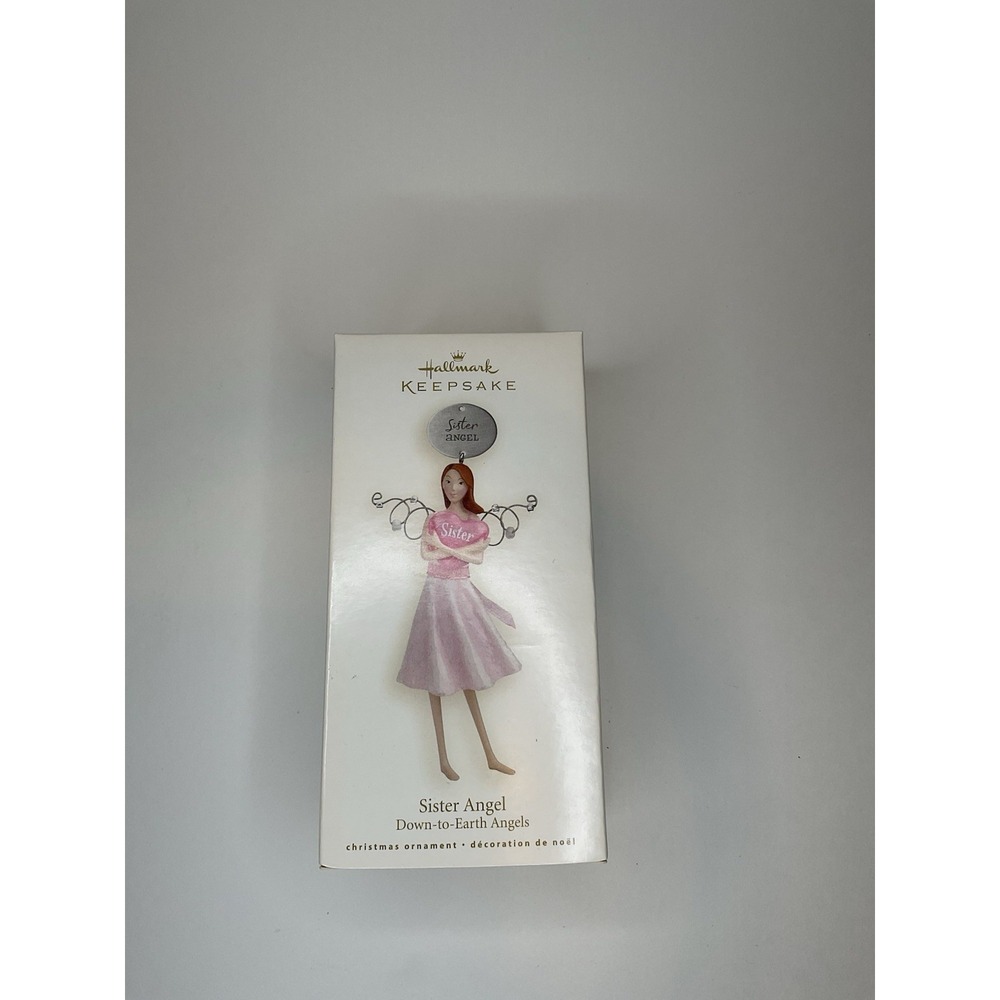Hallmark Keepsake Christmas Ornament 2008 Sister‎ Angel Down to Earth Angels NOS